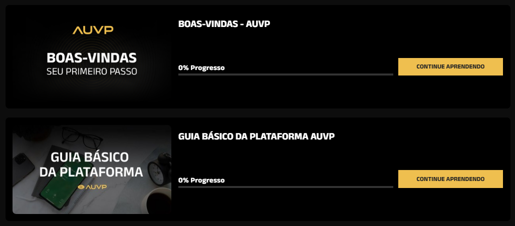 Módulo de boas-vindas e guia básico da plataforma